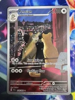 2024 Pokemon Scarlet & Violet Shrouded Fable Persian 078/064 Illustration Rare - Image 1