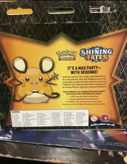 Pokemon TCG Shining Fates Mad Party Pin Collection Box Dedenne New Sealed - Image 2