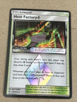 Heat Factory 178/214 Lost Thunder Prism Star Ultra Rare Holo Pokemon TCG NM - Image 1