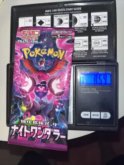 Heavy 8.59g Pokemon Sealed Japanese Night Wanderer Booster Pack - Image 1