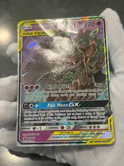 Pokemon TCG Trevenant & Dusknoir GX SM217 Black Star Promo Tag Team Holo DMG - Image 4