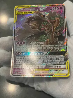 Pokemon TCG Trevenant & Dusknoir GX SM217 Black Star Promo Tag Team Holo DMG - Image 5