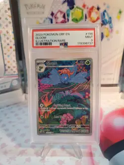 2023 POKEMON OBF EN-OBSIDIAN FLAMES ILLUSTRATION RARE #198 GLOOM PSA 9 - Image 1