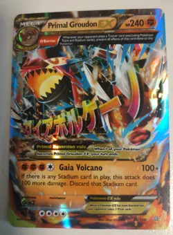 Pokemon Primal Clash 2014 MEGA Primal Groudon EX #86/160 Mega Rare Holo (NM+) - Image 1