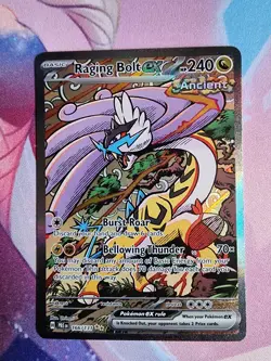 Pokemon TCG Prismatic Evolutions Raging Bolt EX Sir 166/131 - Image 1