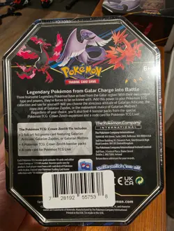 Pokemon TCG Crown Zenith Galarian Articuno Tin NEW SEALED (4 Packs) - Image 2