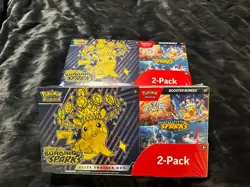 SEALED: Pokemon Surging Sparks Elite Trainer Box + Booster Bundle COSTCO 2-PACK - Image 1