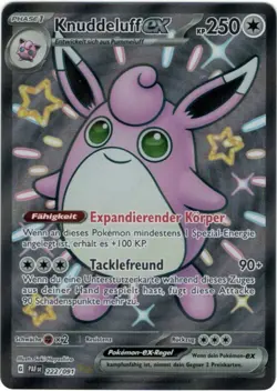 Pokemon Knuddeluff ex Shiny Full Art Paldeas Schicksale 222/081 NM Deutsch - Image 1