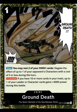 One_piece tcg #OP14-096 Ground Death Near Mint or Better The Azure Sea's Seven - Image 1