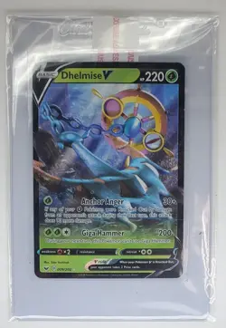 Dhelmise V 9/202 - Sword & Shield - Rare Holo V Pokemon Card - NM - Image 1