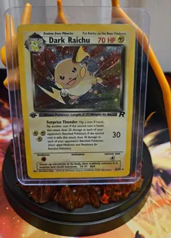 Pokemon Dark Raichu Holo 1st Edition Secret Rare Card 83/82 - Image 1