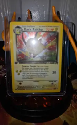 Pokemon Dark Raichu Holo 1st Edition Secret Rare Card 83/82 - Image 3