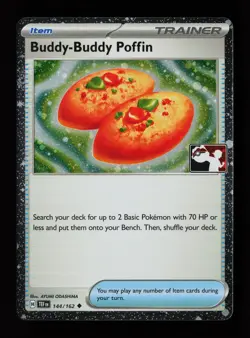 Buddy-Buddy Poffin 144/162 (Cosmos Holo),Uncommon Prize Pack Pokemon Card - Image 1