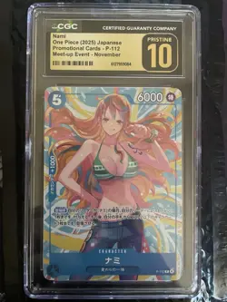 CGC Pristine 10 Nami Japanese Promotional Cards P-112 Meet Up Event November - Image 1