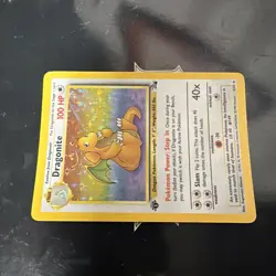 Pokemon TCG Dragonite Fossil Holo Card 4/62 1st Edition Holo Rare Free Shipping - Image 2