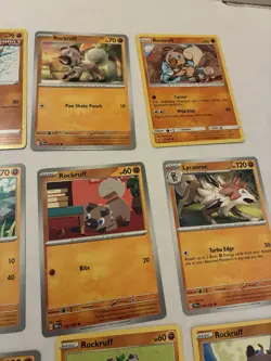 Lot Of 9 Rockruff and Lycanroc Pokemon Cards - Image 4