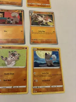 Lot Of 9 Rockruff and Lycanroc Pokemon Cards - Image 5