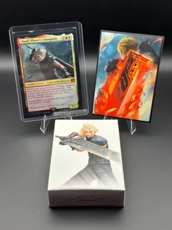 2 MTG Decks, Cloud & Sephiroth, Final Fantasy Cards, EDH Commander Boxes, Dice - Image 4