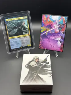 2 MTG Decks, Cloud & Sephiroth, Final Fantasy Cards, EDH Commander Boxes, Dice - Image 5