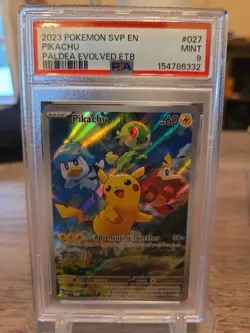 Pikachu 027 Sv: Scarlet & Violet Promo Cards Holo PSA 9 - Image 1