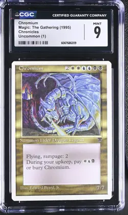 CHROMIUM Chronicles Rare CGC 9 Vintage MTG [Nostalgium] - Image 1