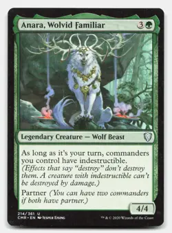 Anara, Wolvid Familiar 214 Uncommon Commander Legends Magic: The Gathering NM - Image 1