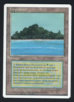 1993 MTG Magic The Gathering German Unlimited Tropical Island - Image 1