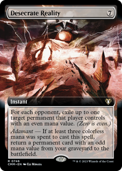 Desecrate Reality (Extended Art) - Commander Masters CMM MTG Magic - Near Mint - Image 1