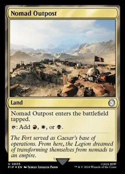 MTG Nomad Outpost - Surge Foil, Fallout, Lightly Played, English - Image 1