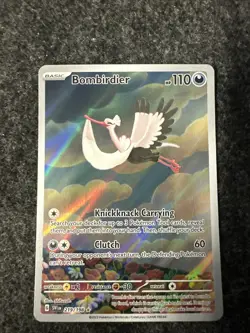 Pokemon TCG Bombirdier Illustration Rare Card Scarlet & Violet 219/198 NM - Image 1