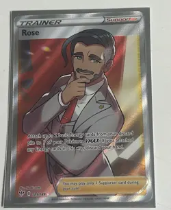 Pokemon TCG Rose Darkness Ablaze Holo Full Art Ultra Rare Card 189/189 2020 - Image 1