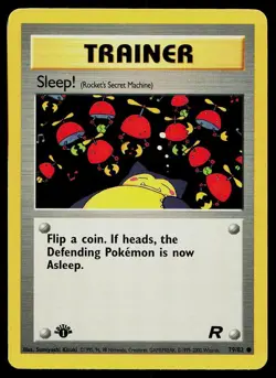 Pokemon Card Team Rocket Sleep! 79/82 1st Edition Common - Image 1