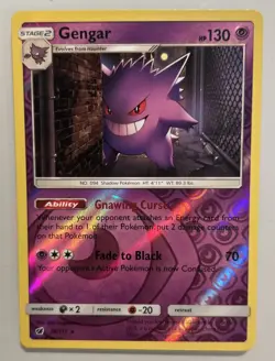 Pokemon Gengar 38/111 SM-Crimson Invasion Holo Rare Reverse Holo Stage 2 130 HP - Image 1