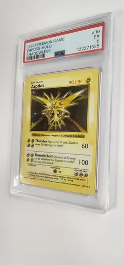PSA 5 Pokemon Card: Zapdos 16/102 Shadowless Holo - Image 2
