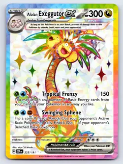 Alolan Exeggutor ex 225/191 Ultra Rare Surging Sparks Pokemon Near Mint - Image 1