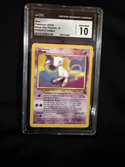 Pokemon Black Star Mew Promo-Pokemon League CGC Gem Mint 10 - Image 1