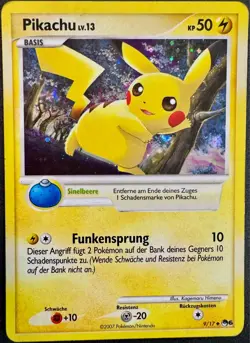 Pikachu Lv.13 9/17 Holo Rare Pokemon POP Series 6 POP6 2007 EXC Vintage German - Image 1