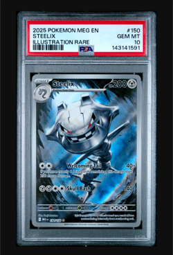 PSA 10 Steelix Illustration Rare 150/132 Pokemon Mega Evolution - Image 1