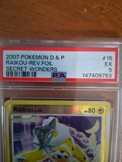 Pokemon TCG Raikou Reverse Holo Foil 2007 Secret Wonders Set 16/132 PSA GRADE 5 - Image 3