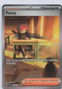 Penny 252/198 Special Illustration Rare Scarlet & Violet Pokemon TCG Holo NM - Image 1
