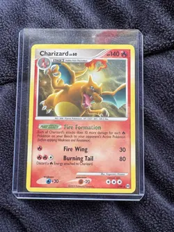 Nintendo Charizard 1/99 Platinum Holo Rare 140 HP Pokemon TCG ENG 2009 - Image 2