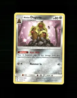 Alolan Dugtrio 122/214 Rare Unbroken Bonds Pokemon Near Mint - Image 1