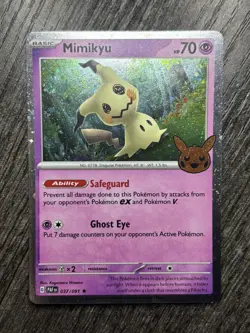 Mimikyu 37/91 Pokemon Trick or Trade 2024 Cosmos Rare Pokemon TCG NM - Image 1