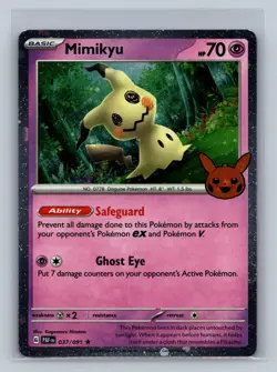 Mimikyu 037/091 Holo Holo Rare Trick or Trade BOOster 2024 NM 2024 Free Shipping - Image 1