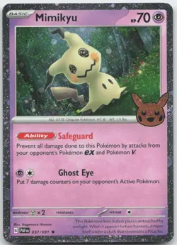 Pokemon : Mimikyu Trick or Trade BOOster 2024 037/091 : Holo Holo Rare Holo - Image 1