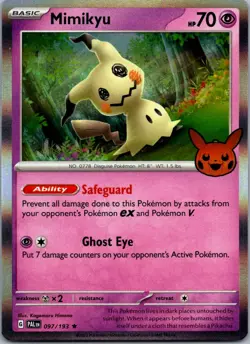 Mimikyu 037/091 Holo Holo Rare Trick or Trade BOOster 2024 Near Mint - Image 1
