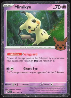 Trick or Trade BOOster 2024 Mimikyu 037/091 Rare Pokemon (Cosmos Holo) NM/M - Image 1