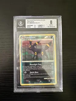 Pokemon TCG 2010 Umbreon Undaunted 10/90 Reverse Holo Holo Rare BGS 8 - Image 1