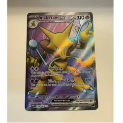 Pokemon TCG Alakazam ex 188/165 SV: Scarlet & Violet 151 Ultra Rare Holo 310 HP - Image 1