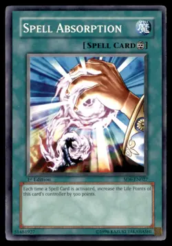 Yu Gi Oh! Spell Absorption SD6 EN027 SD6 1st Edition Regular - Image 1